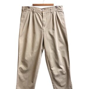 Old Navy Mens Size 38/30 Classic Beige Pleated Trousers